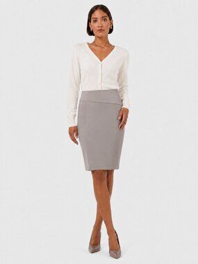 Forcast Lauren Pencil Skirt in Stone